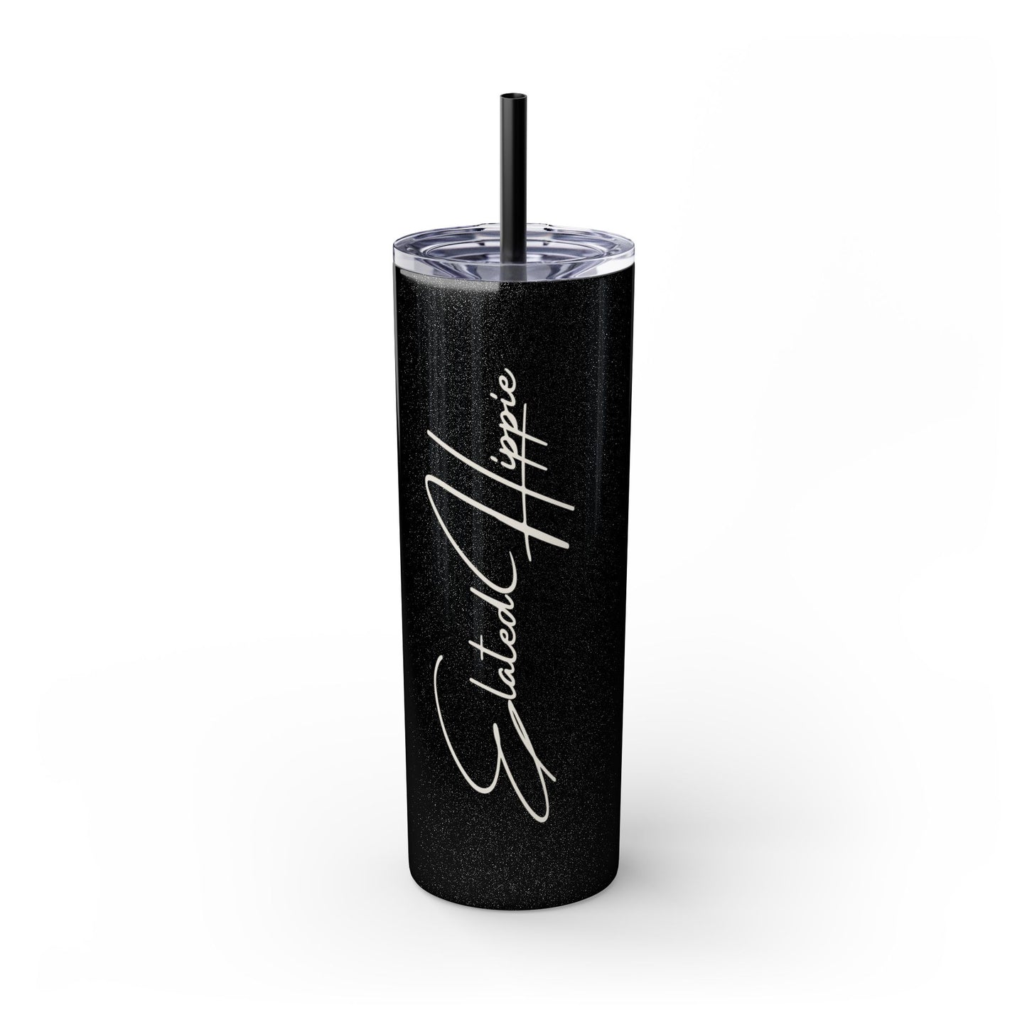 Elated Hippie 20oz Skinny Tumbler with Straw - Inspirational Drinkware for Eco-Conscious Lifestyle
