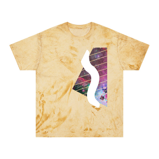 Elated Hippie Colorful Unisex 100% Cotton T-Shirt Swerve, Vibrant Graphic Tee for Art Lovers, Casual Summer Wear, Gift for Music and Art