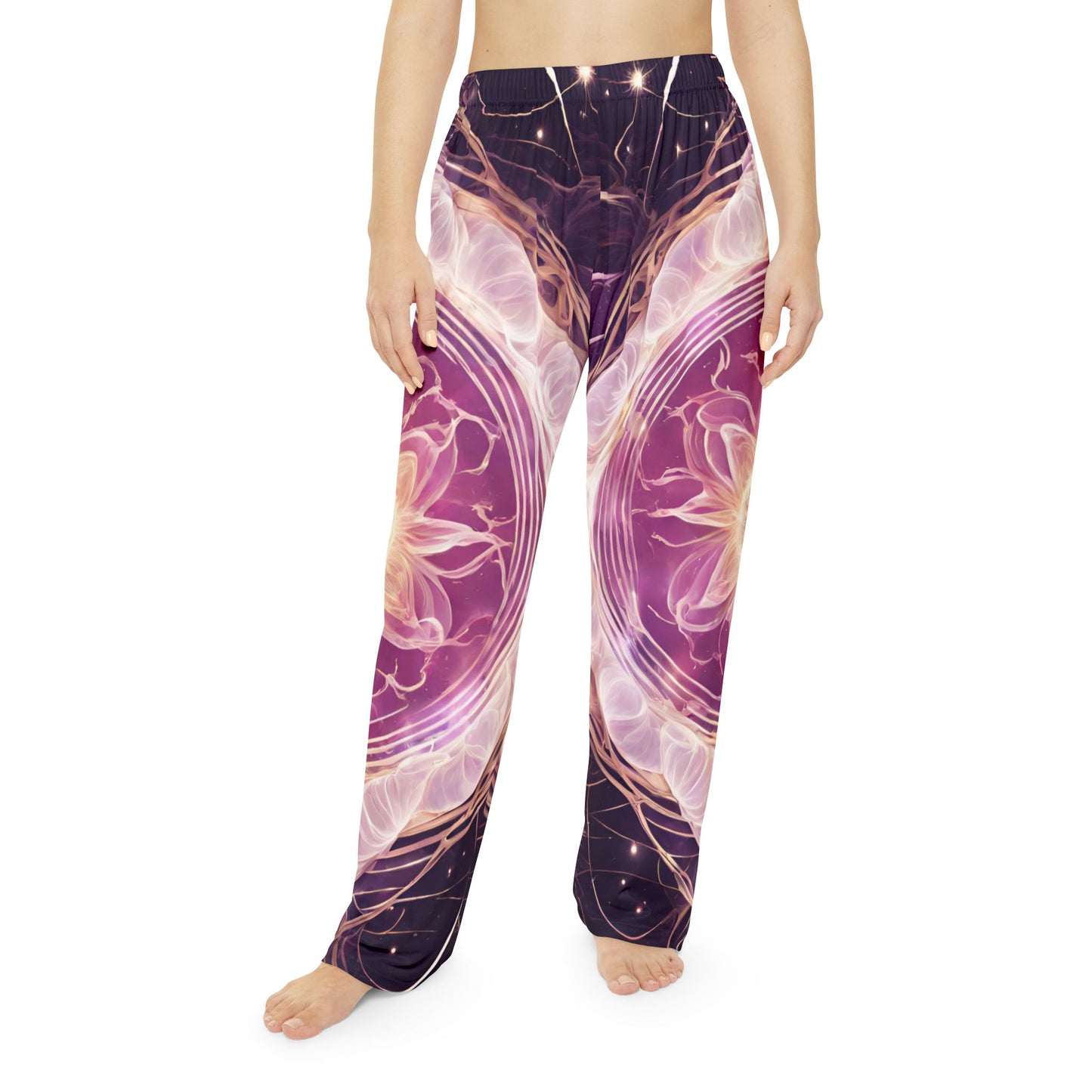 Elated Hippie "Lunar Elegance Flower of Life" Lounge Pants