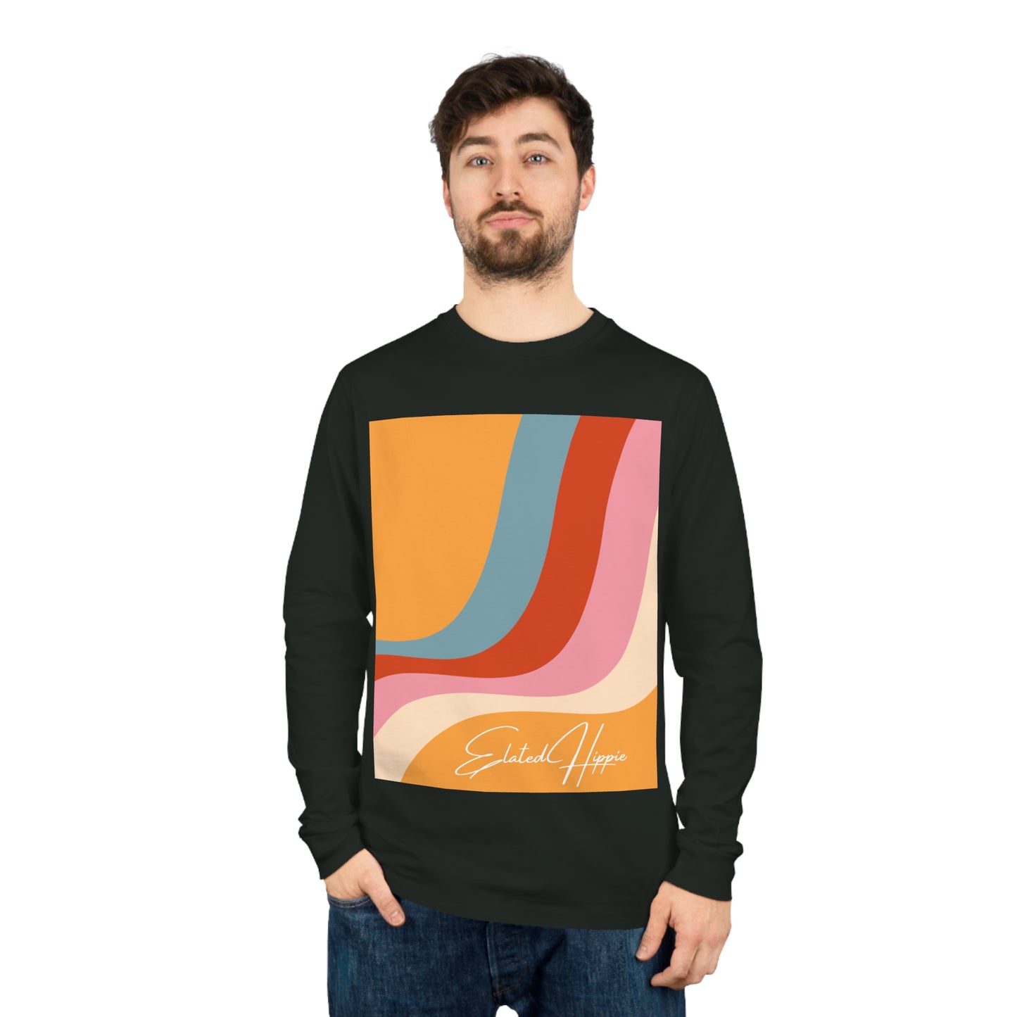 Elated Hippie "Arn't ya Glada" Geometric Long Sleeve Tee for Casual Style