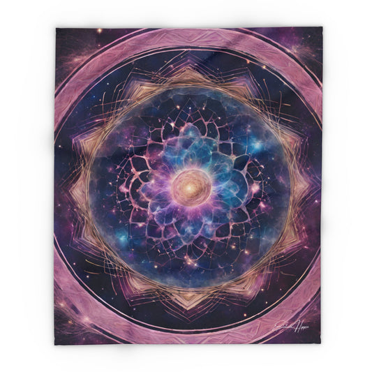 Elated Hippie "Cosmic Lotus Flower Mandala" Blanket