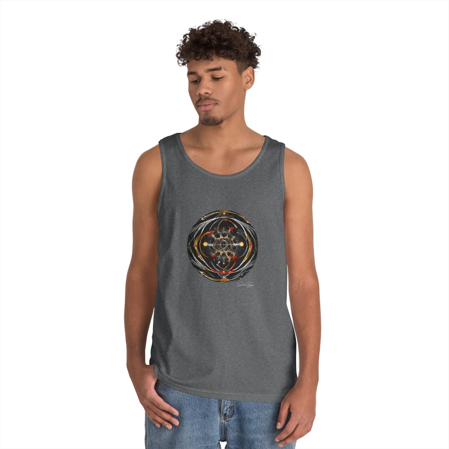 Elated Hippie Archangel Collection "Matrix Within A Matrix" 100% Heavy Cotton Tank Top Men's
