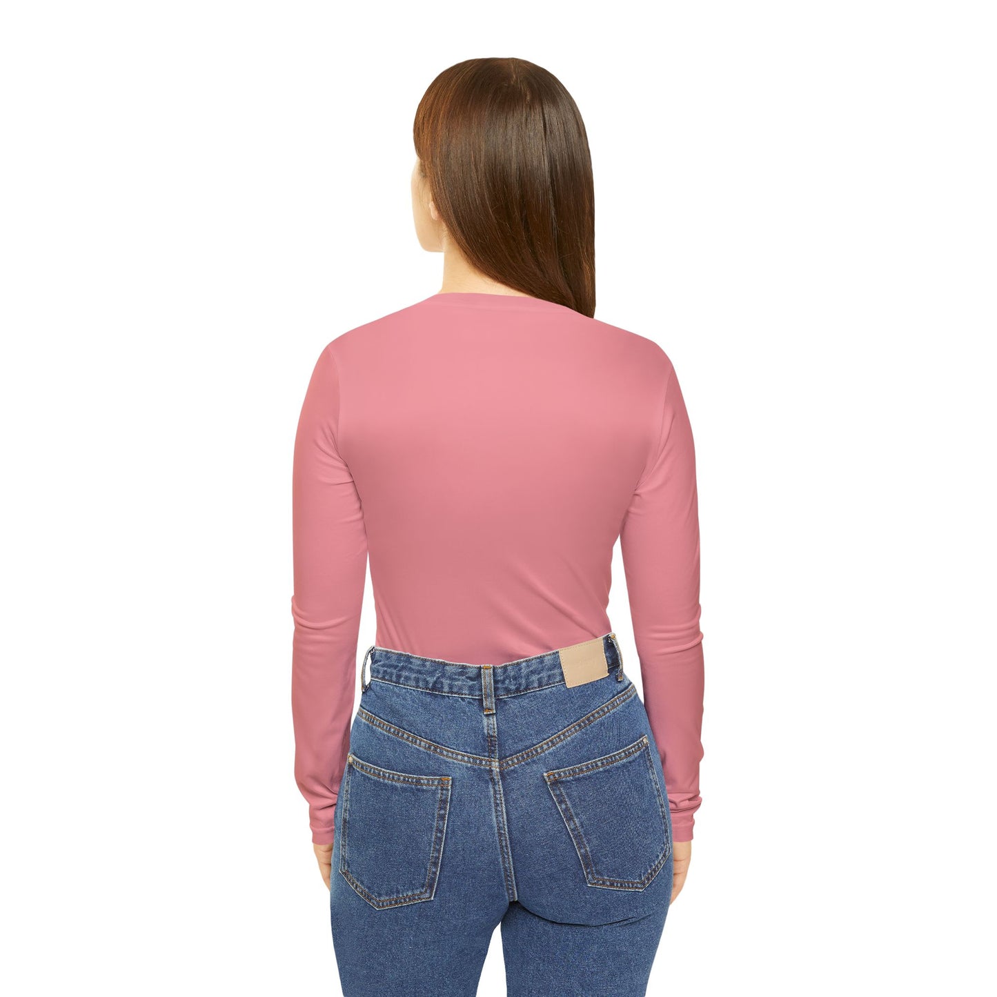 Elated Hippie Blush Pink Stylish Women's Long Sleeve V-Neck Shirt, Fashionable Casual Top, Perfect for Spring, Summer, and Layering, Gift for Her, Comfy