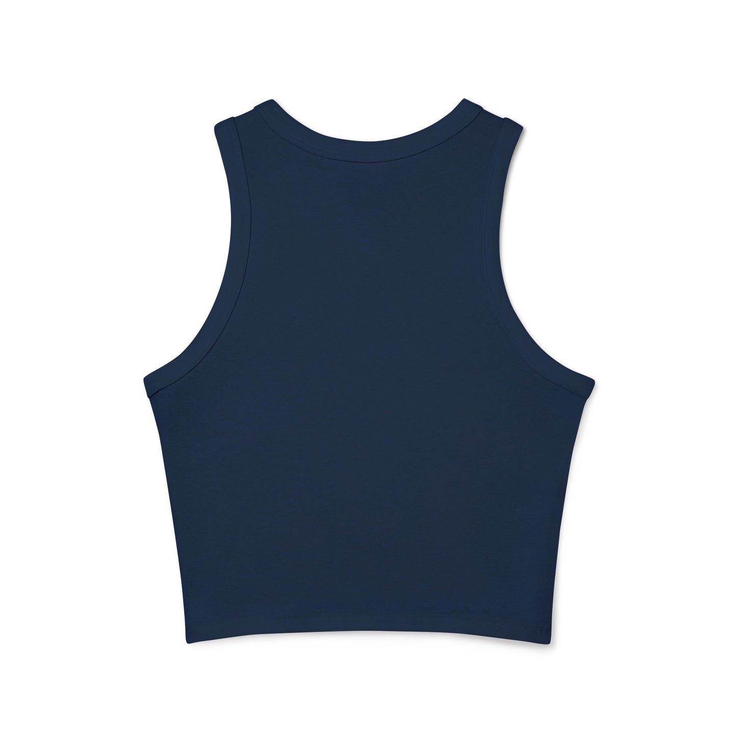 Playful Floral Smiley Racer Tank Top for Women - Perfect for Summer Vibes!