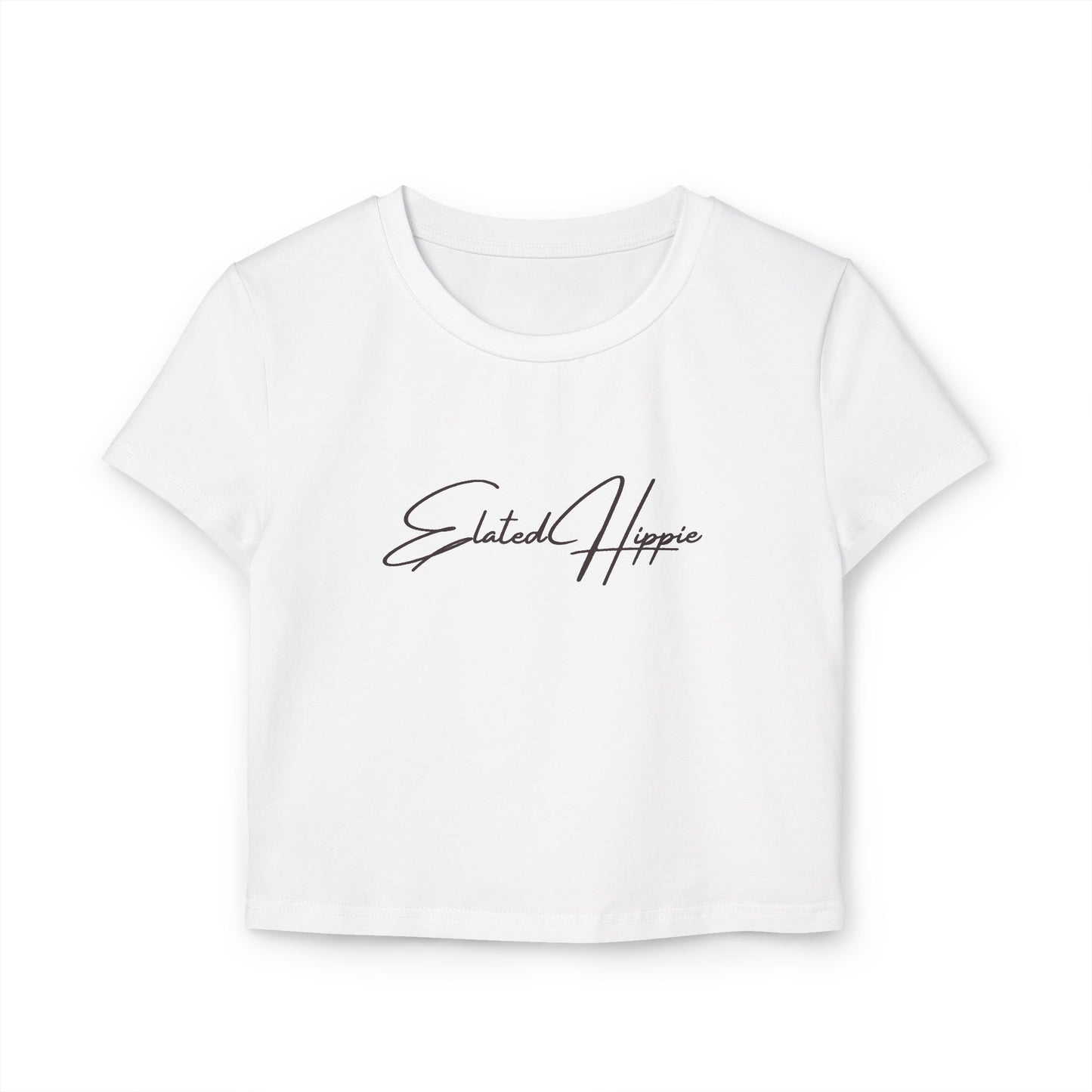 Elated Hippie Organic Ribbed Baby Tee (White)