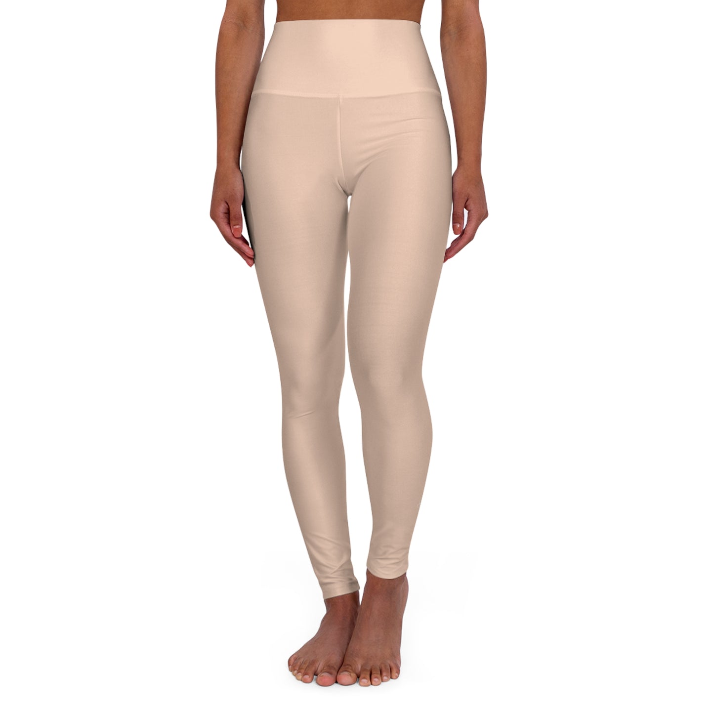 Elated Hippie High-Waisted Yoga Leggings - Light Peach