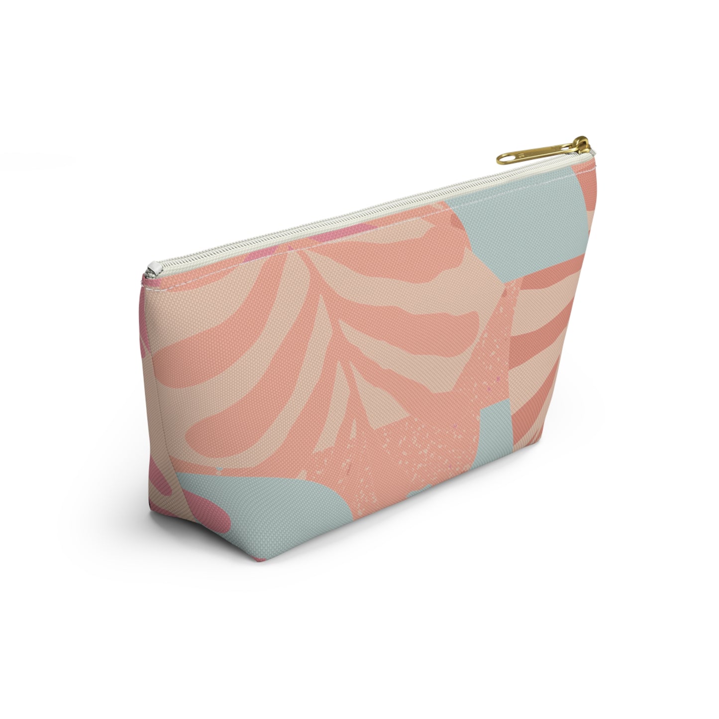 Pastel Tropical Accessory Pouch — 'Salted Hippie' T-Bottom Cosmetic Bag