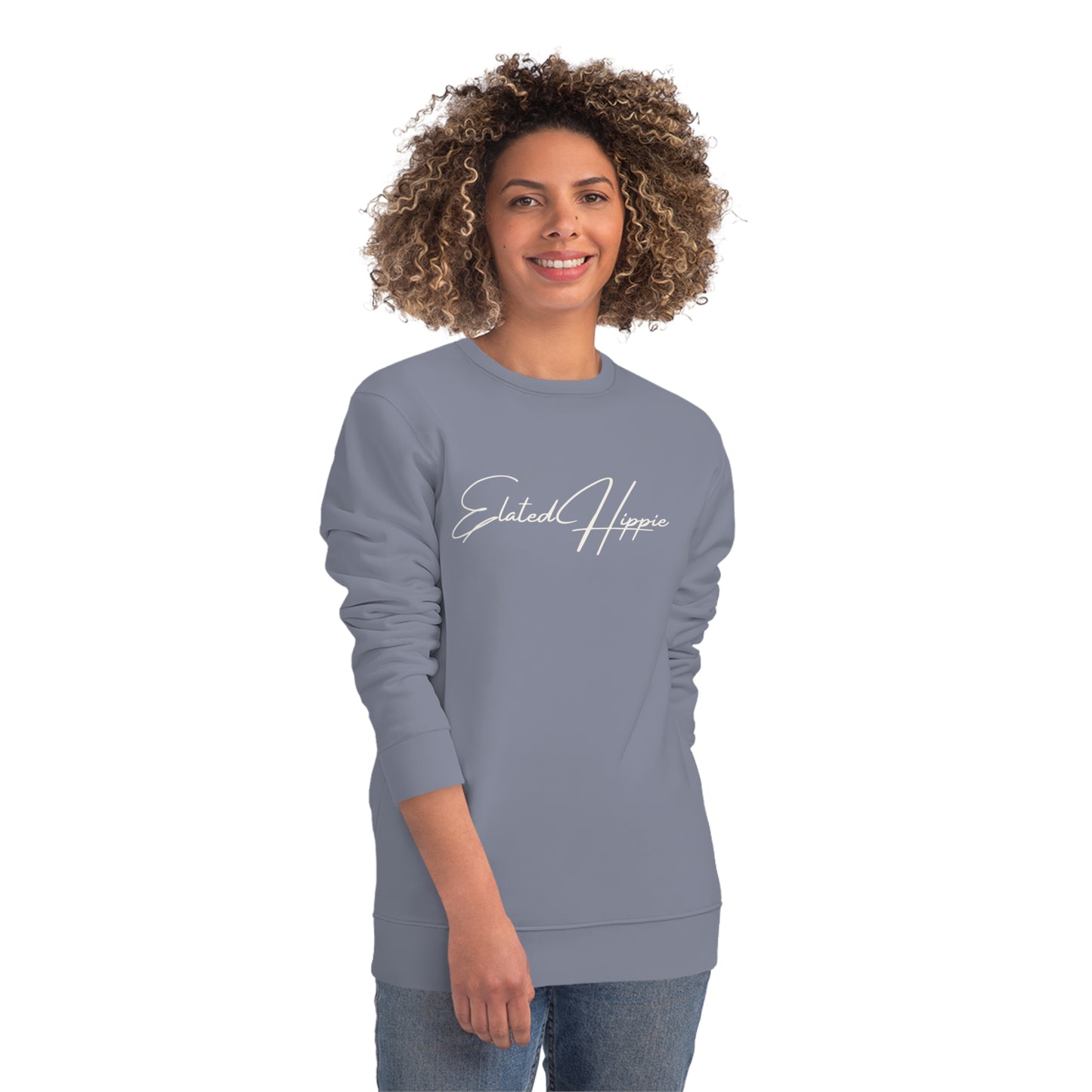 Elated Hippie Organic Cotton Sweatshirt - Cozy and Stylish for Comfort