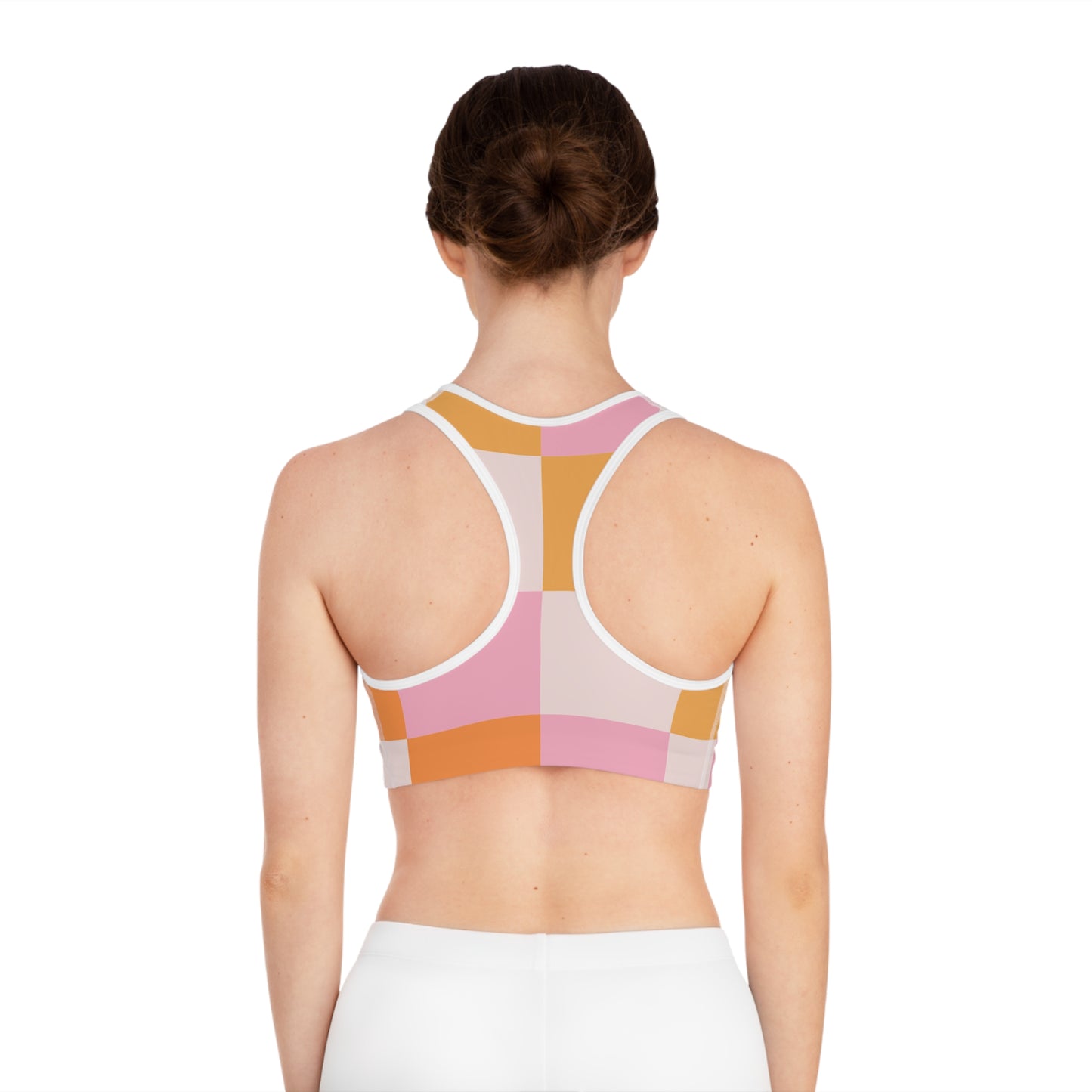 Elated Hippie Checkers Sports Bra - Stylish Activewear for Fitness Enthusiasts