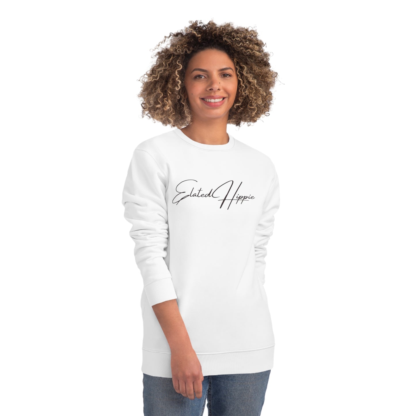 Elated Hippie Organic Cotton Sweatshirt - Cozy and Stylish for Comfort