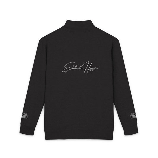 Embroidered Elated Hippie Fleece Pullover