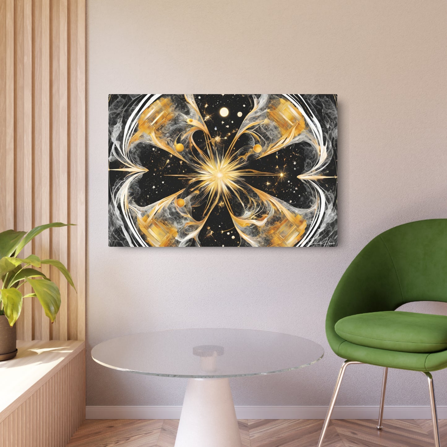 Elated Hippie Archangel Collection "Black into The Abyss" Metal Art Piece