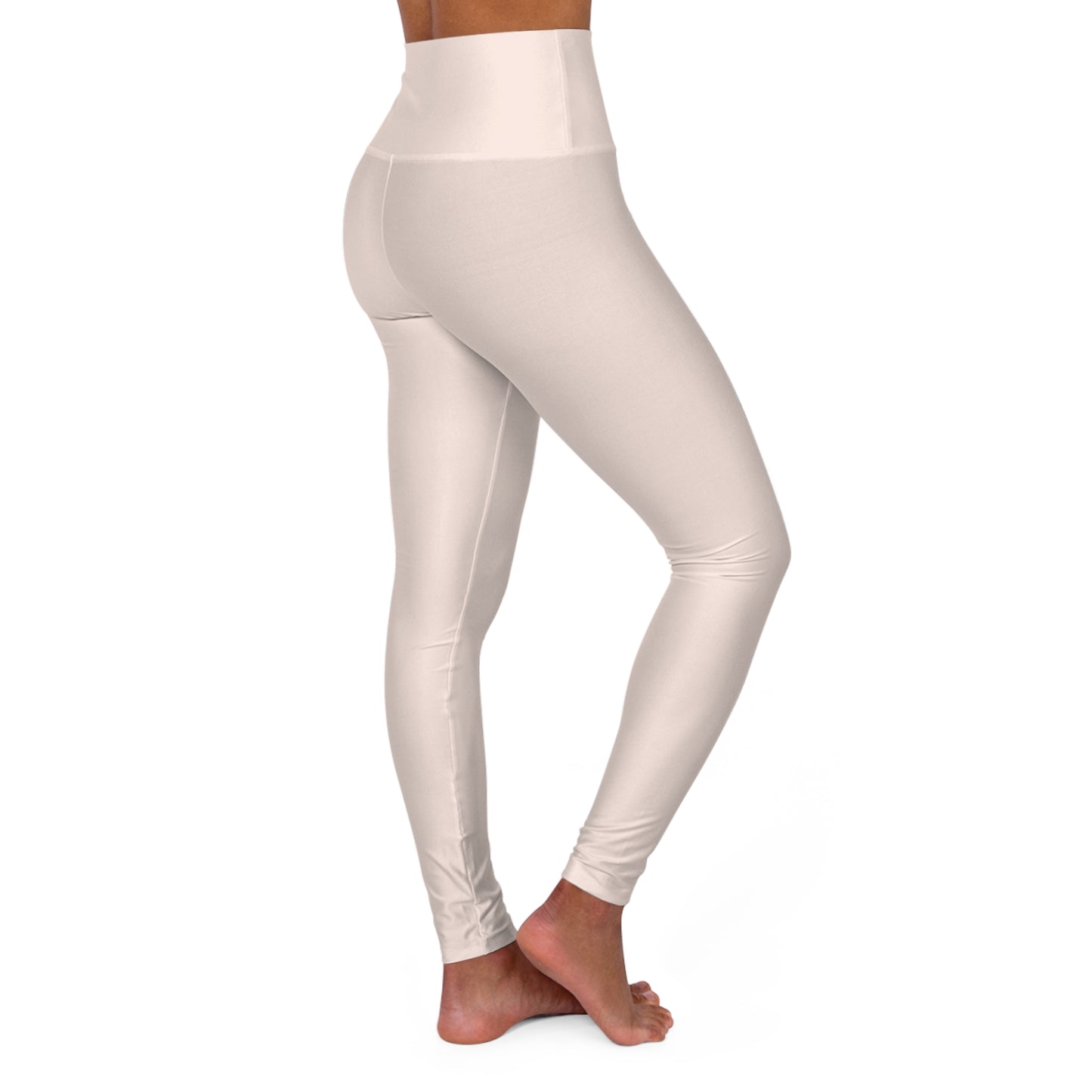 Elated Hippie High-Waisted Yoga Leggings - Peachy Cream