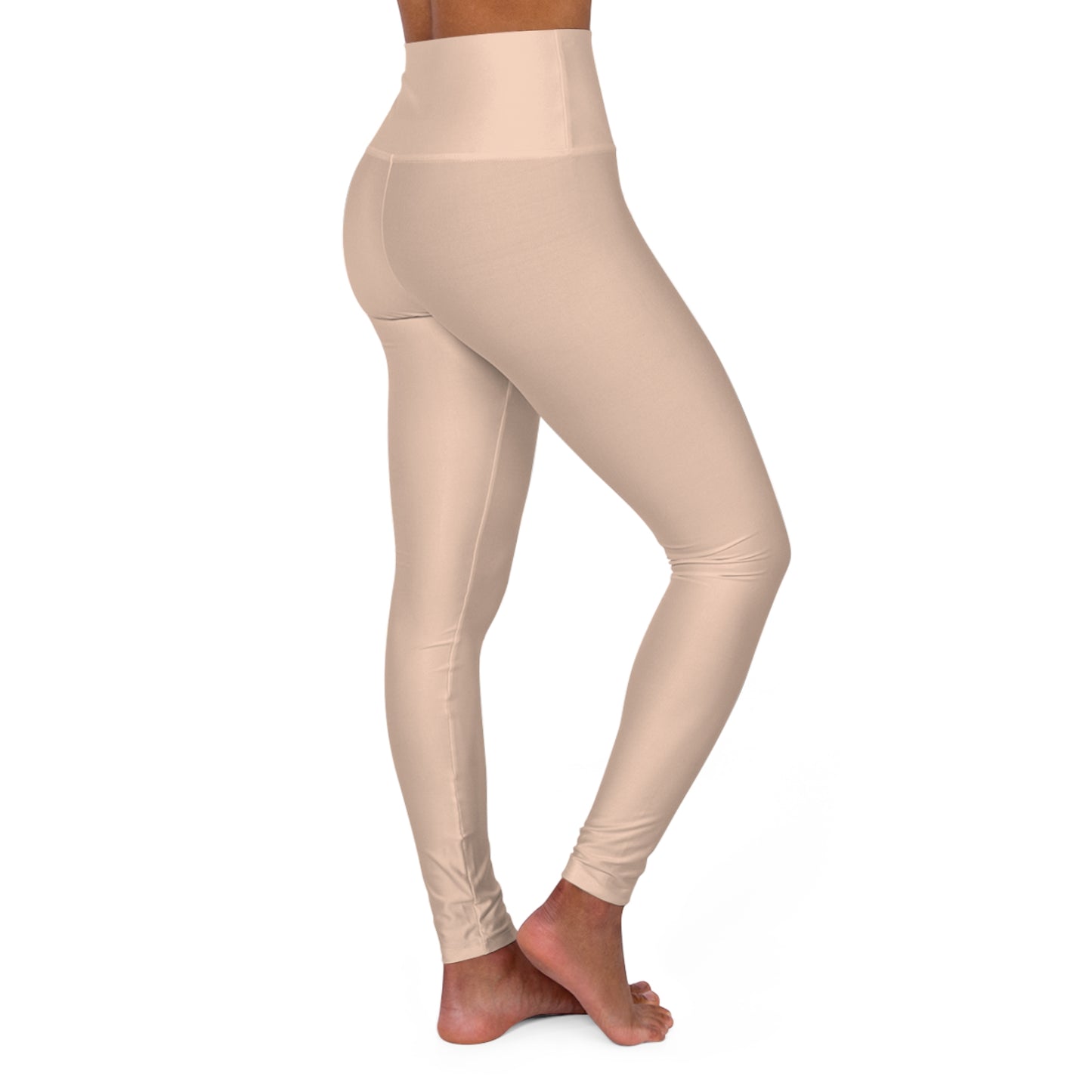 Elated Hippie High-Waisted Yoga Leggings - Light Peach