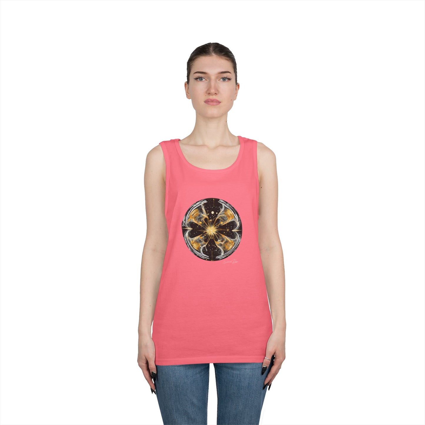 Elated Hippie Archangel Collection "Black Into The Abyss" 100% Heavy Cotton Tank Top Men's