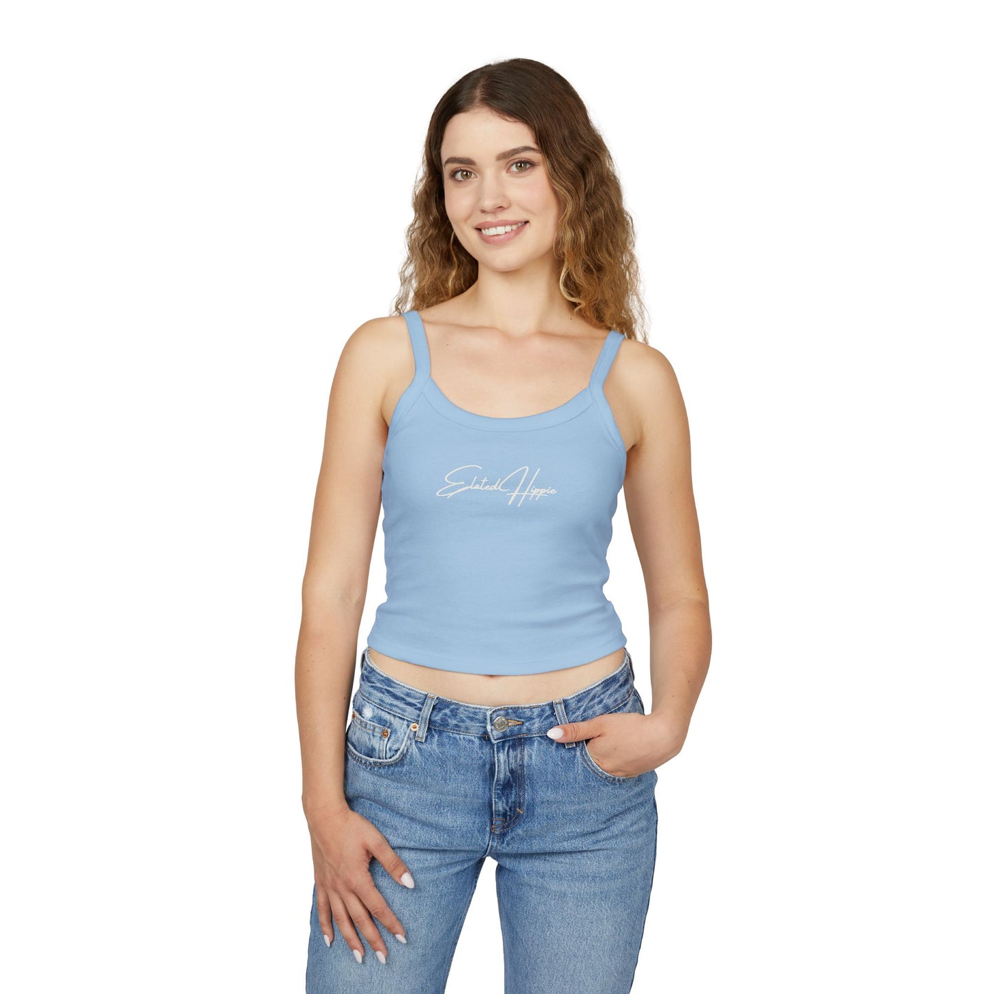 Elated Hippie Ethereal Spaghetti Strap Tank (Blue)