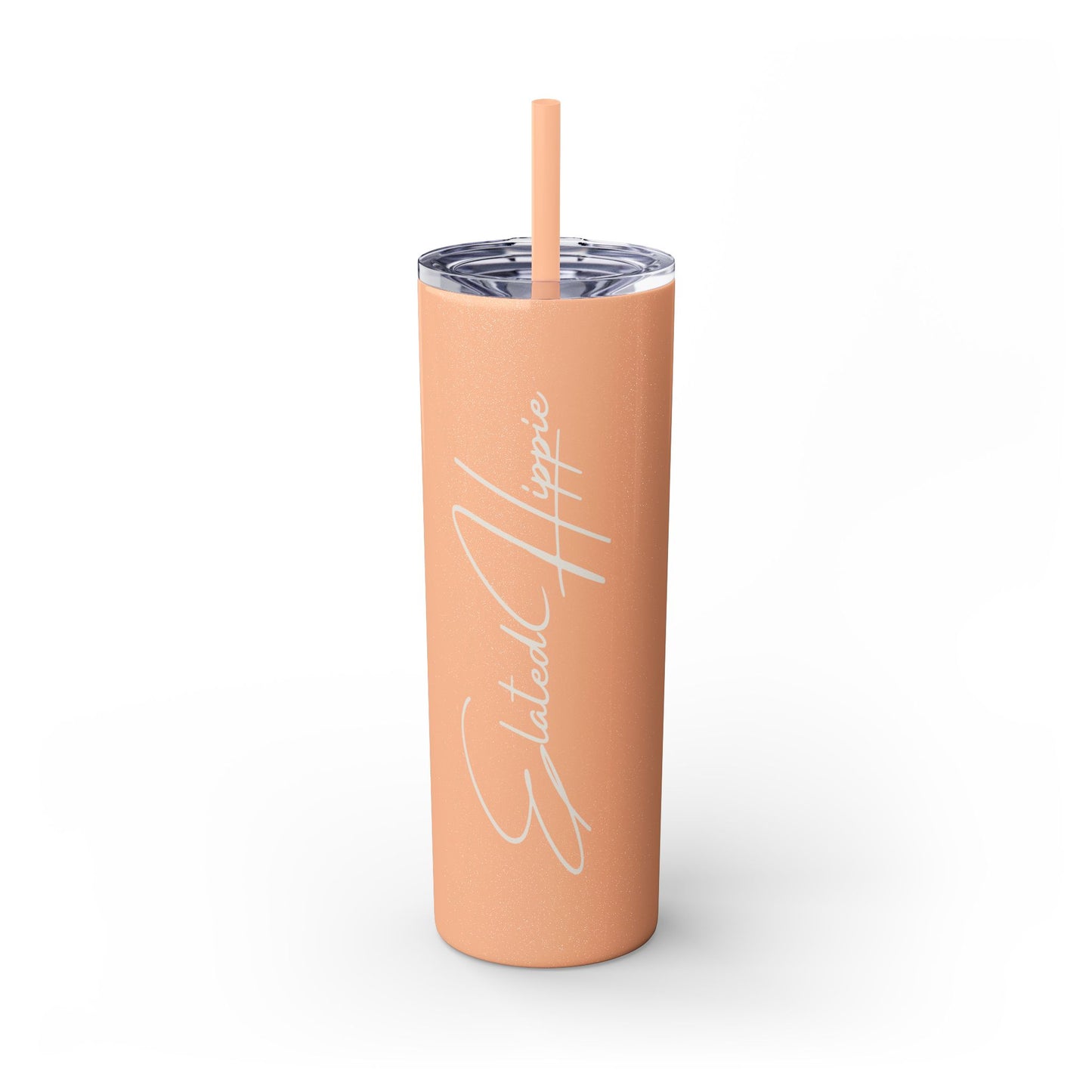 Elated Hippie 20oz Skinny Tumbler with Straw - Inspirational Drinkware for Eco-Conscious Lifestyle