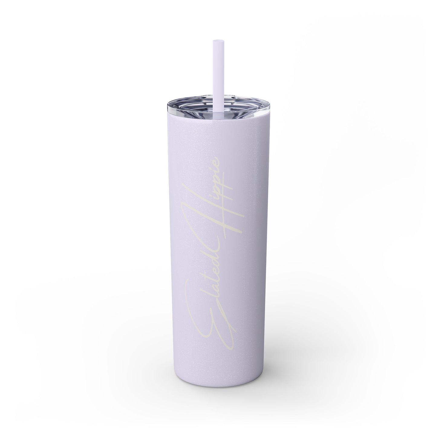 Elated Hippie 20oz Skinny Tumbler with Straw - Inspirational Drinkware for Eco-Conscious Lifestyle