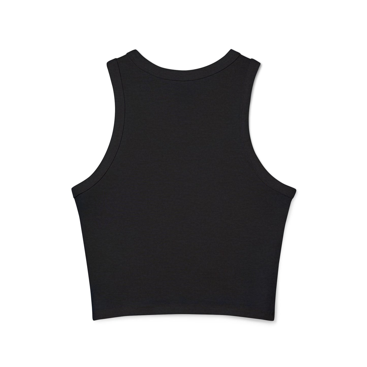 Playful Floral Smiley Racer Tank Top for Women - Perfect for Summer Vibes!