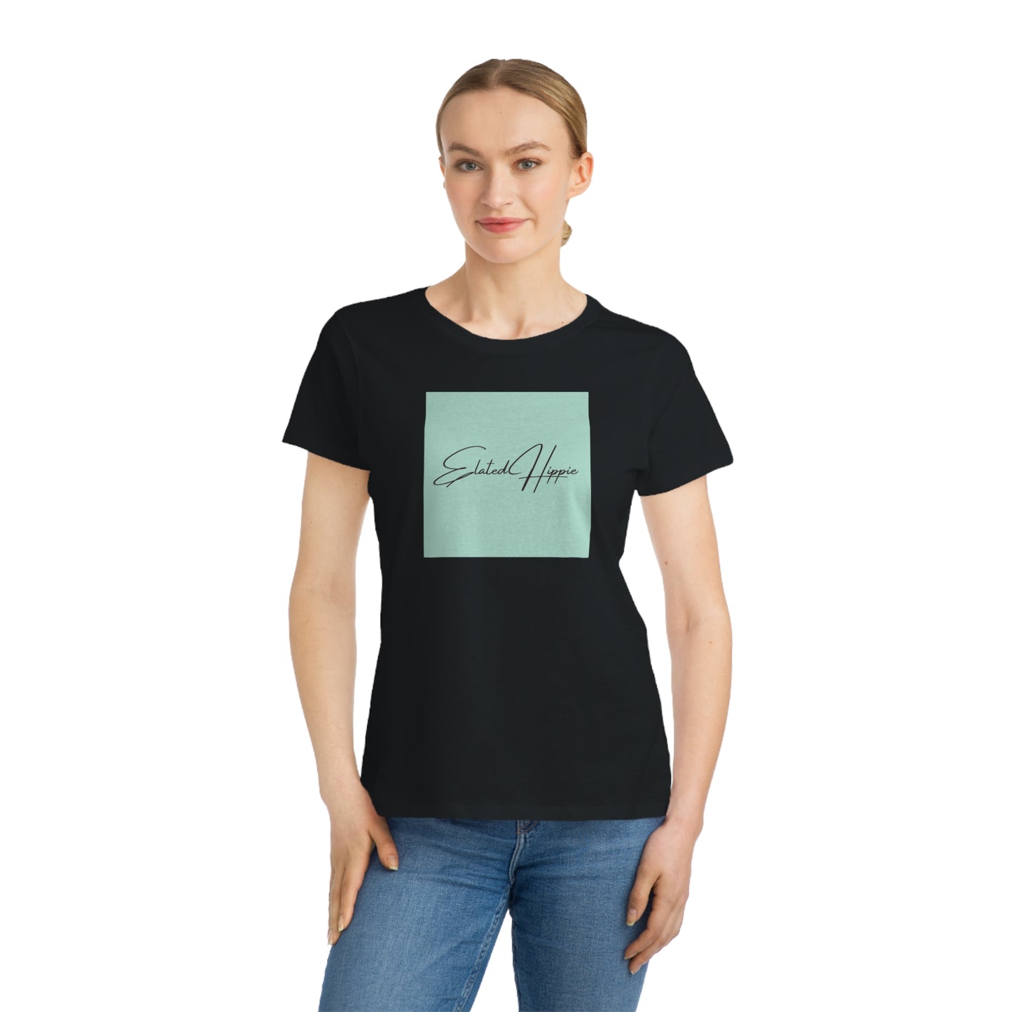 Elated Hippie Organic Pale Sea Foam Women's T-Shirt - Comfortable & Eco-Friendly Casual Wear