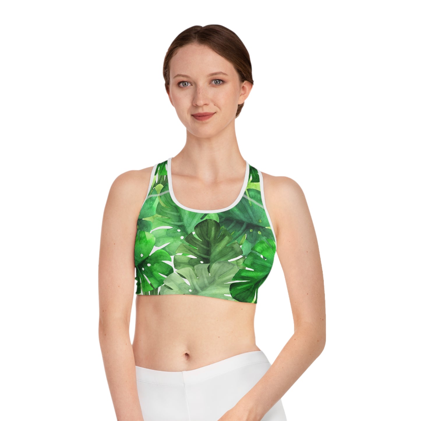 Elated Hippie Sports Bra - Stylish Activewear for Fitness Enthusiasts - Palm Leaf