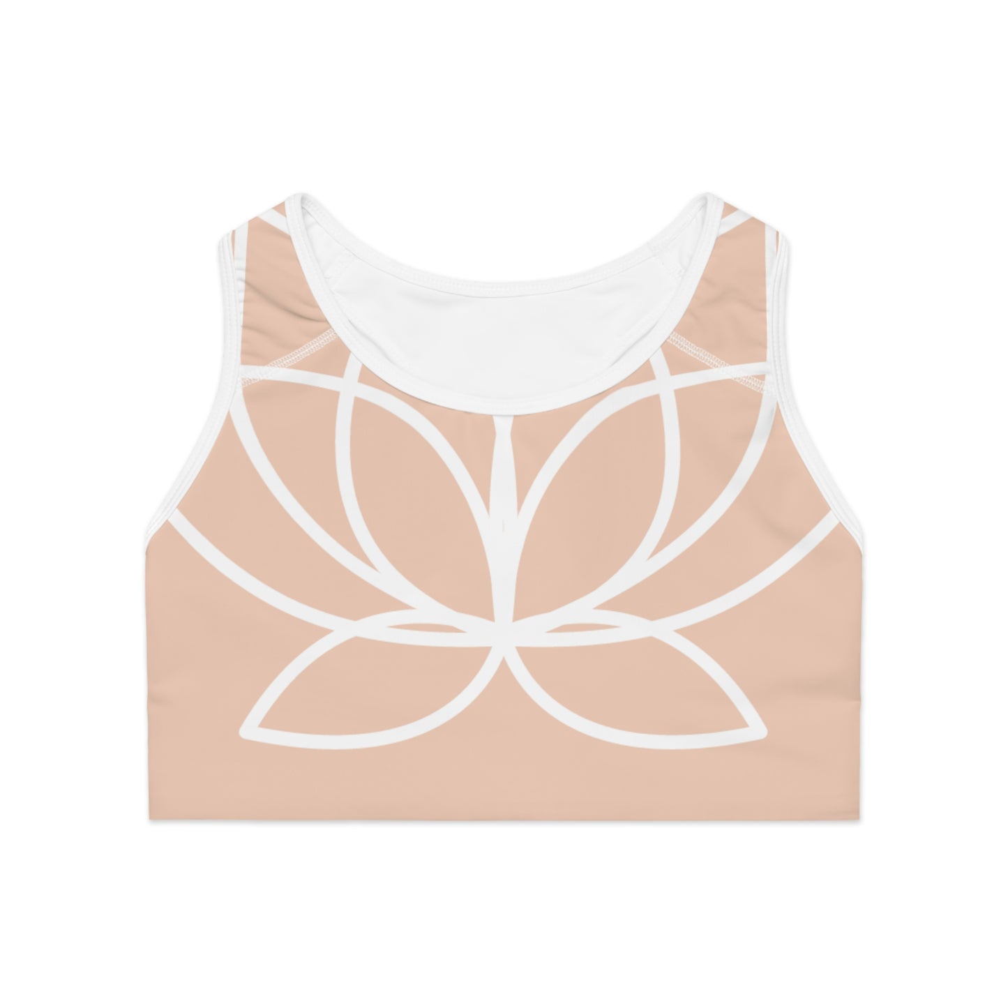 Elated Hippie Lotus Sports Bra - Light Peach
