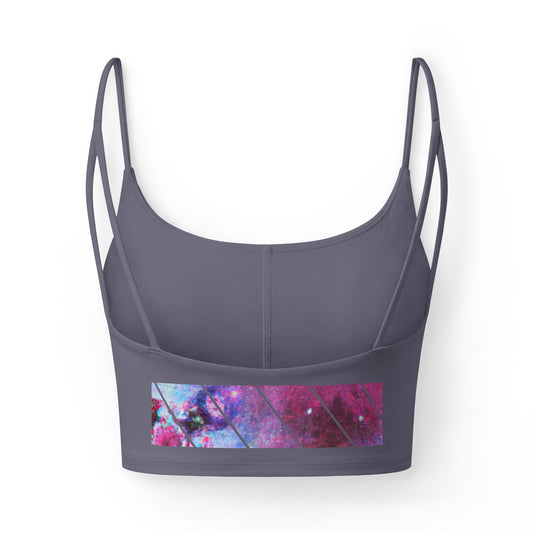 Elated Hippie Galaxy Print Luxe Bra — Women's Cosmic Floral Space Sports Bra