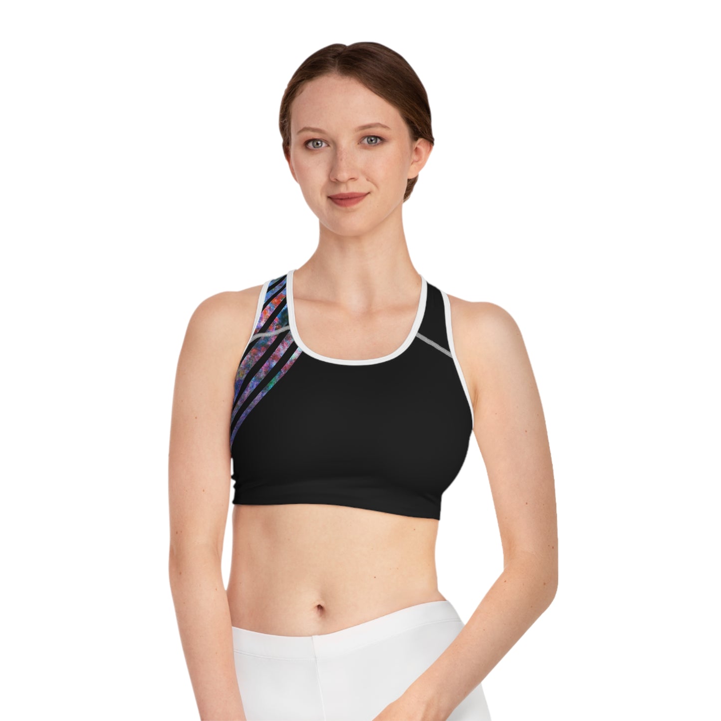 Elated Hippie Sports Bra, Athletic Underwear, Workout Gear, Fitness Apparel, Exercise Top, Activewear for Women