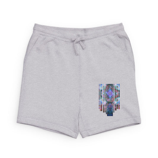 Elated Hippie Abstract Stained Glass Pocket Sweatshorts - Artistic Geometric Lounge Shorts