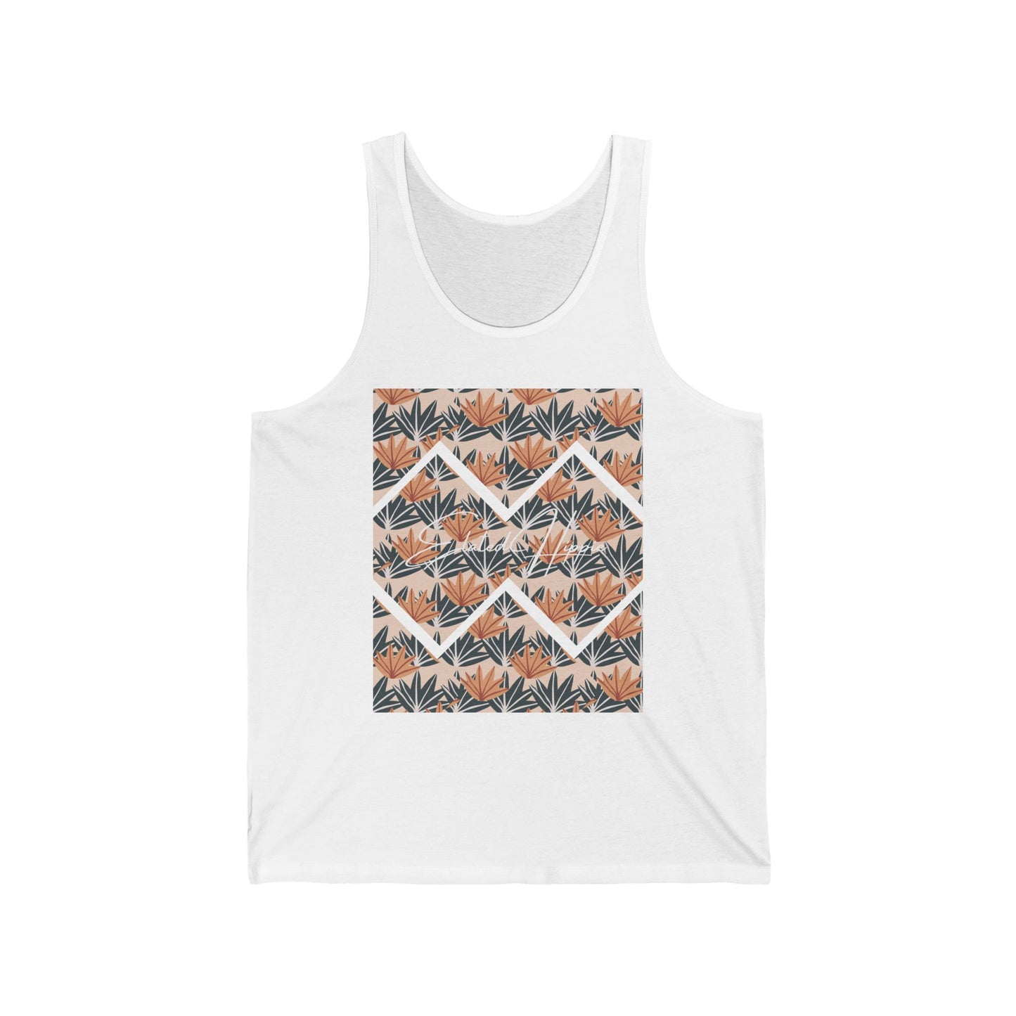 Boho Vibes Unisex Jersey Tank - Modern Floral Design