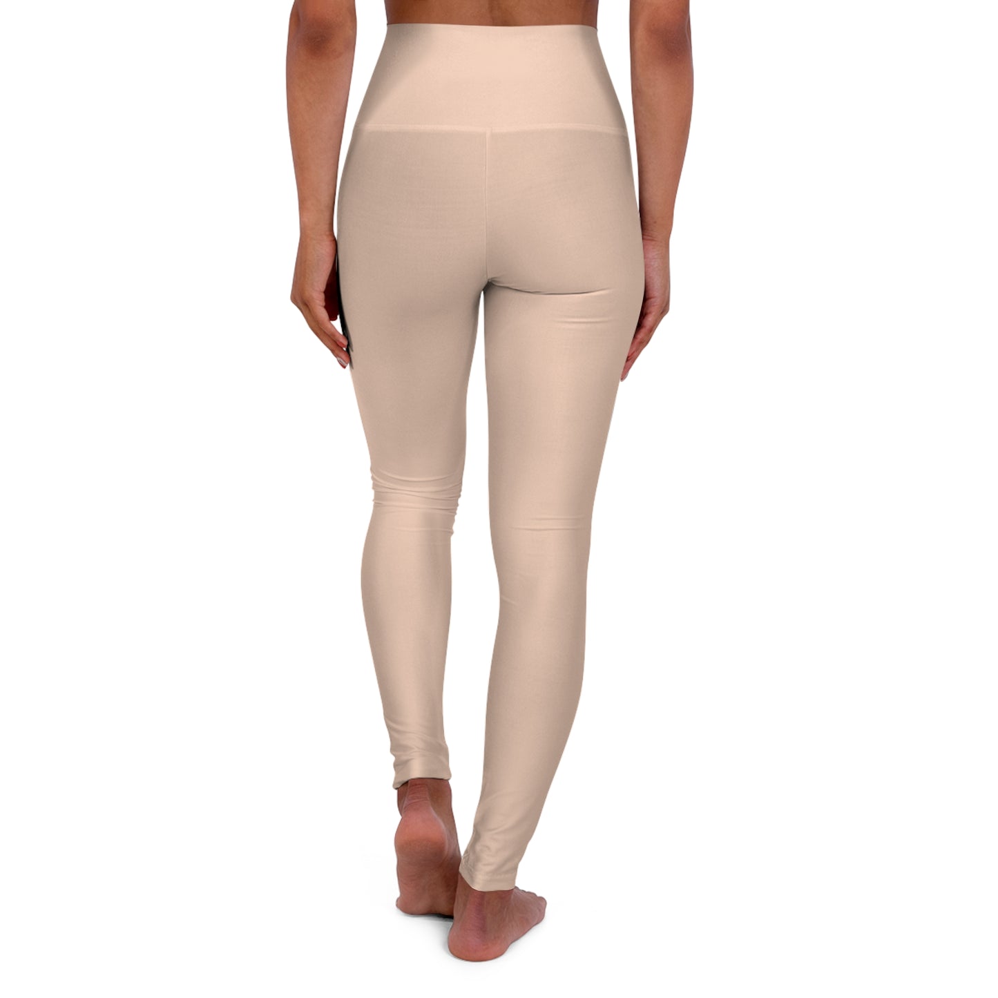 Elated Hippie High-Waisted Yoga Leggings - Light Peach