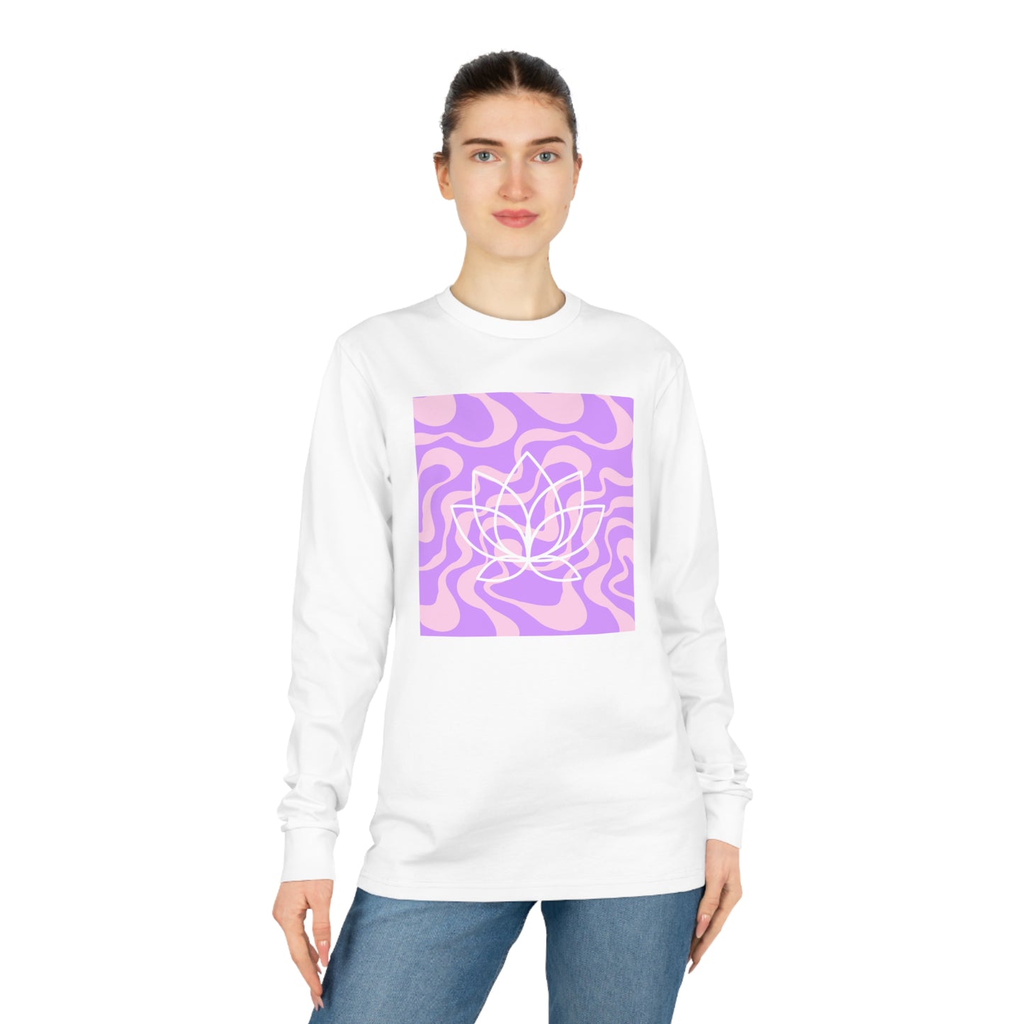 Elated Hippie Modern Geometric Long Sleeve Tee for Casual Style
