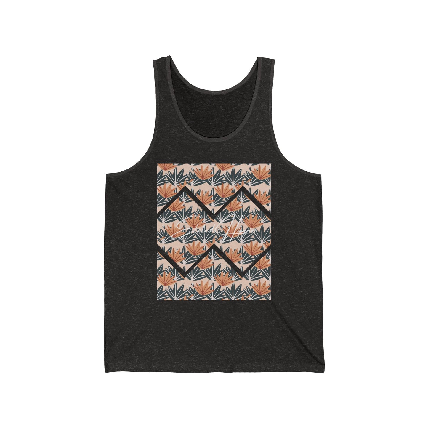 Boho Vibes Unisex Jersey Tank - Modern Floral Design