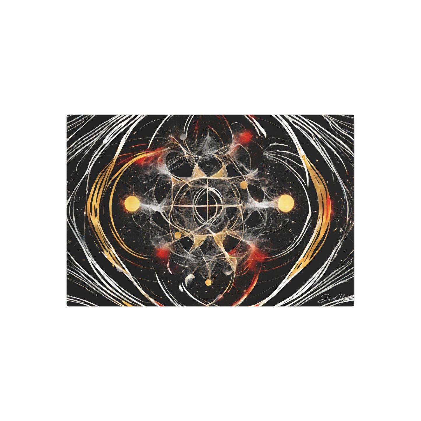 Elated Hippie Archangel Collection "Matrix within Matrix" Metal Art Piece