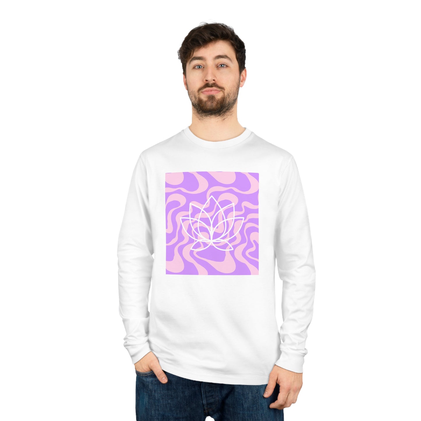 Elated Hippie Modern Geometric Long Sleeve Tee for Casual Style