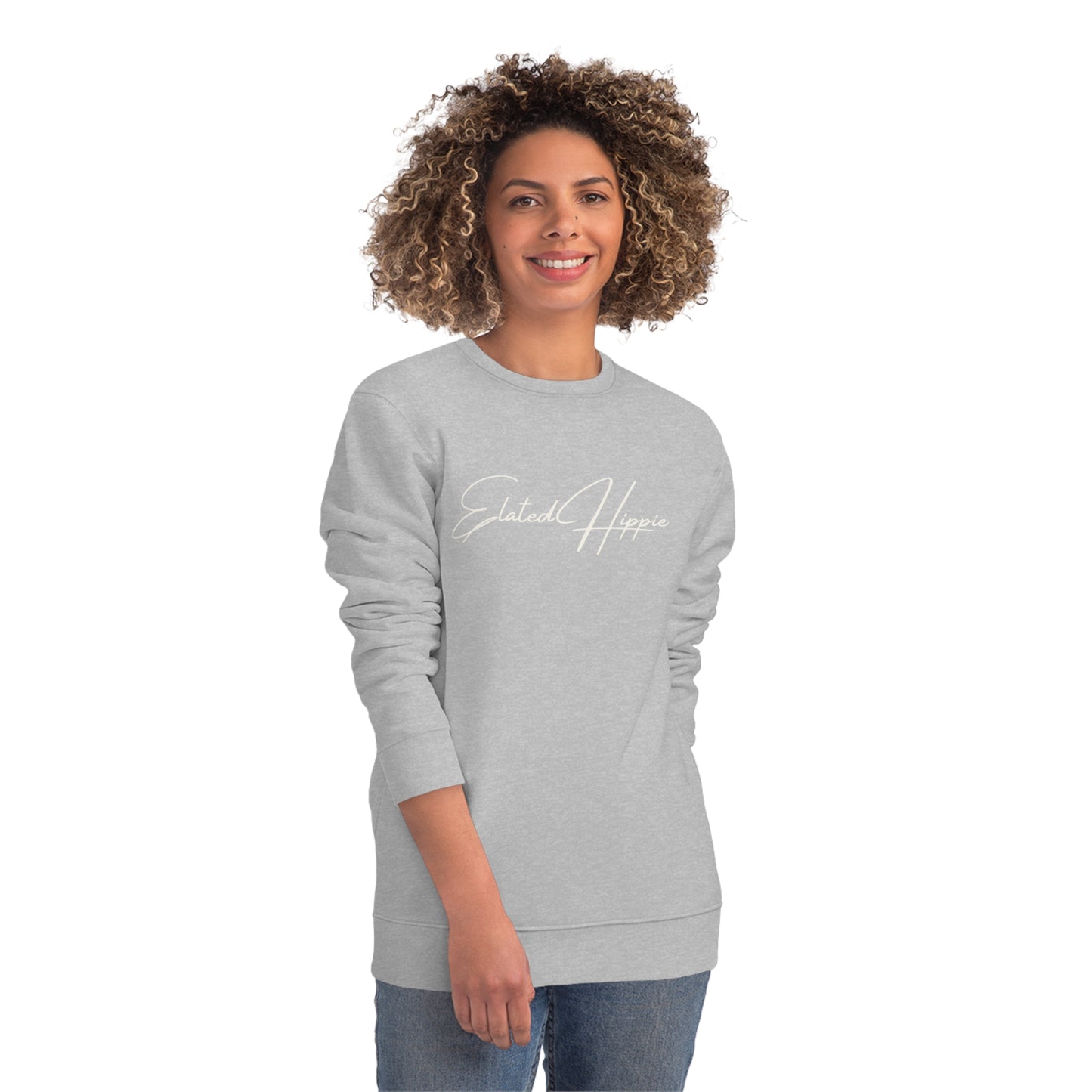 Elated Hippie Organic Cotton Sweatshirt - Cozy and Stylish for Comfort