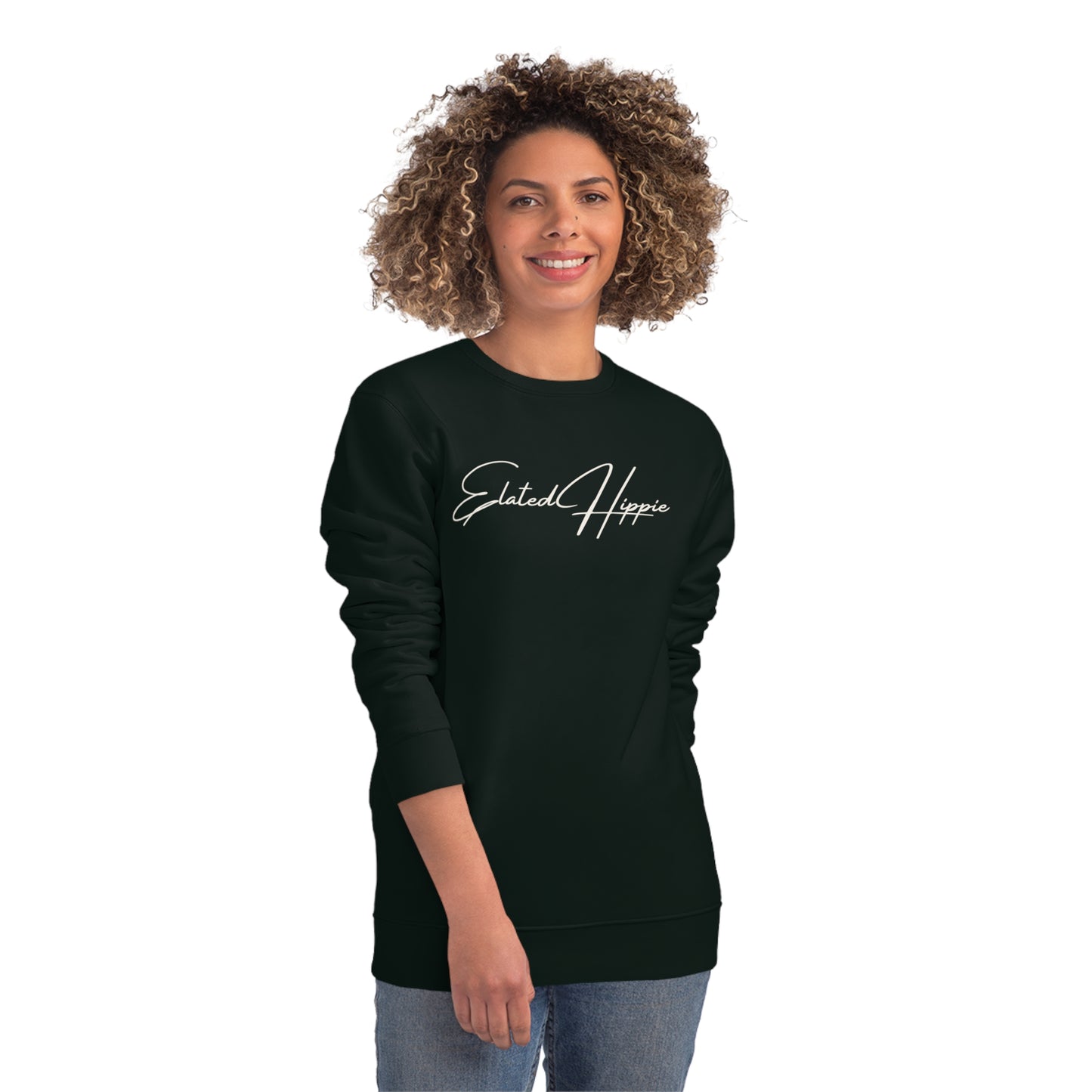 Elated Hippie Organic Cotton Sweatshirt - Cozy and Stylish for Comfort
