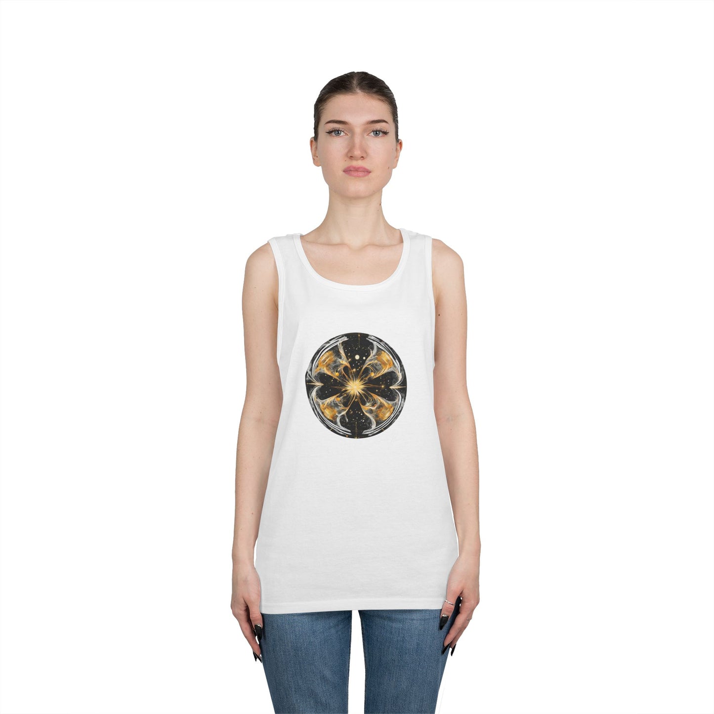 Elated Hippie Archangel Collection "Black Into The Abyss" 100% Heavy Cotton Tank Top Men's