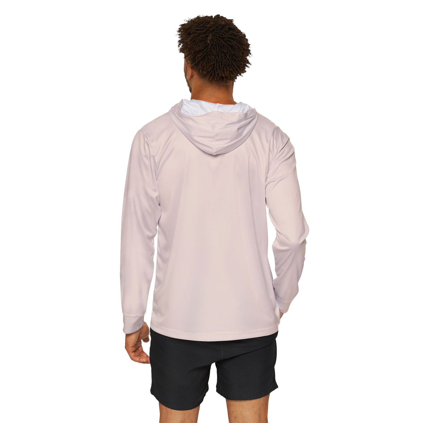 Elated Hippie Peachy Cream Lotus Blossom Women's Sports Warmup Hoodie, Athletic Hoodie, Fitness Wear, Yoga Apparel, Gift for Her, Active Lifestyle, Relaxed Fit