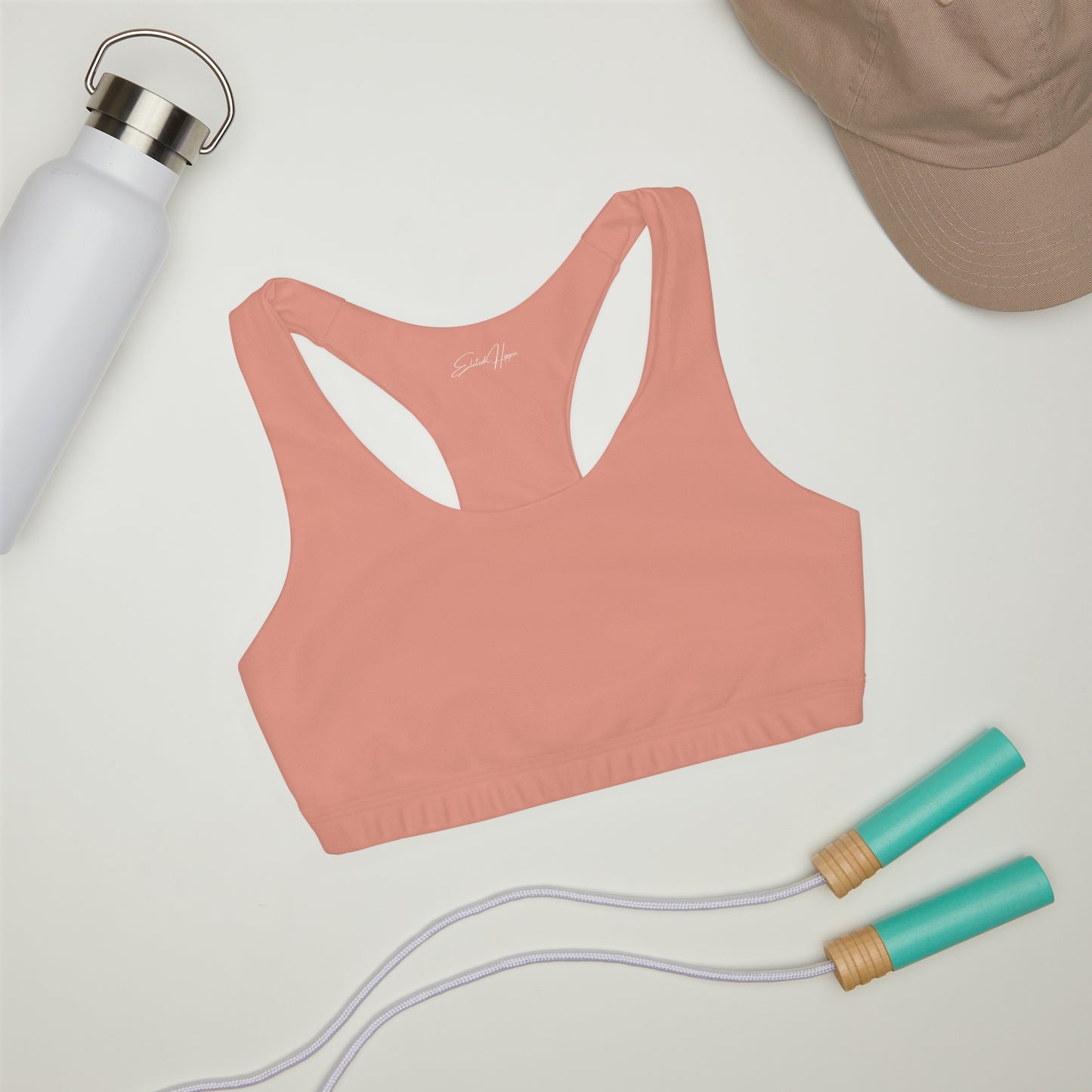 Elated Hippie Girl's Racerback Sports Bra 🎀✨- Dusty Coral