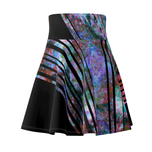 Elated Hippie Women's Artistic Skater Skirt, Vibrant Fashion Skirt, Casual Summer Skirt, Boho Skater Skirt, Party Ready Skirt