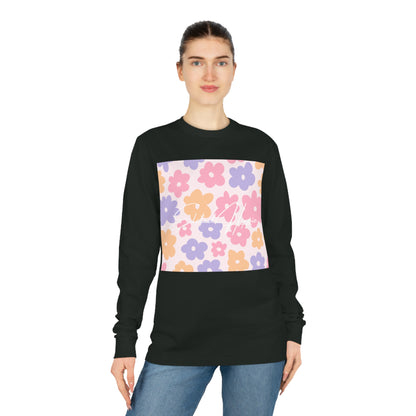 Elated Hippie Modern Geometric Long Sleeve Tee for Casual Style