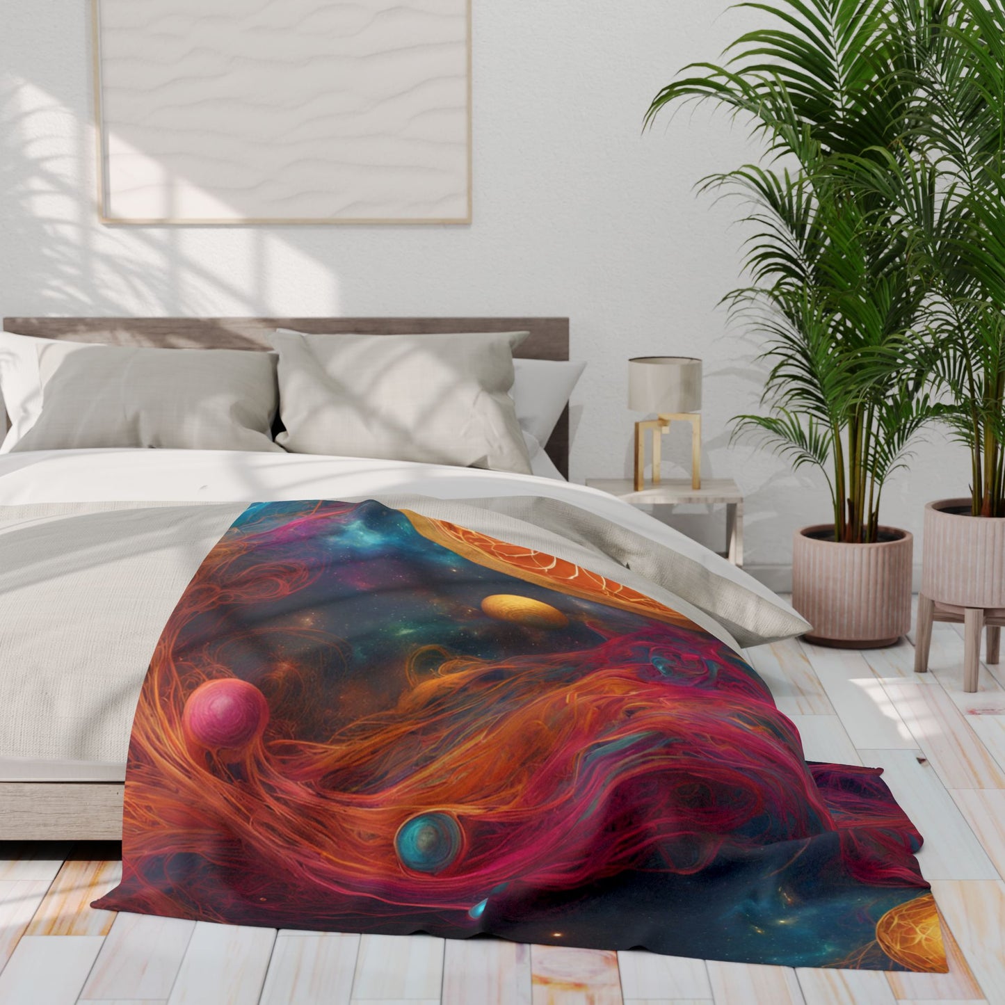 Elated Hippie "Celestial Space Roots" Fleece Blanket