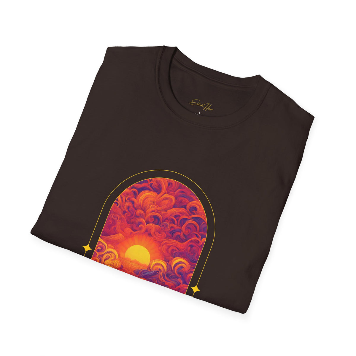 Elated Hippie 100% Cotton Sunset Psychedelic Arch T-Shirt