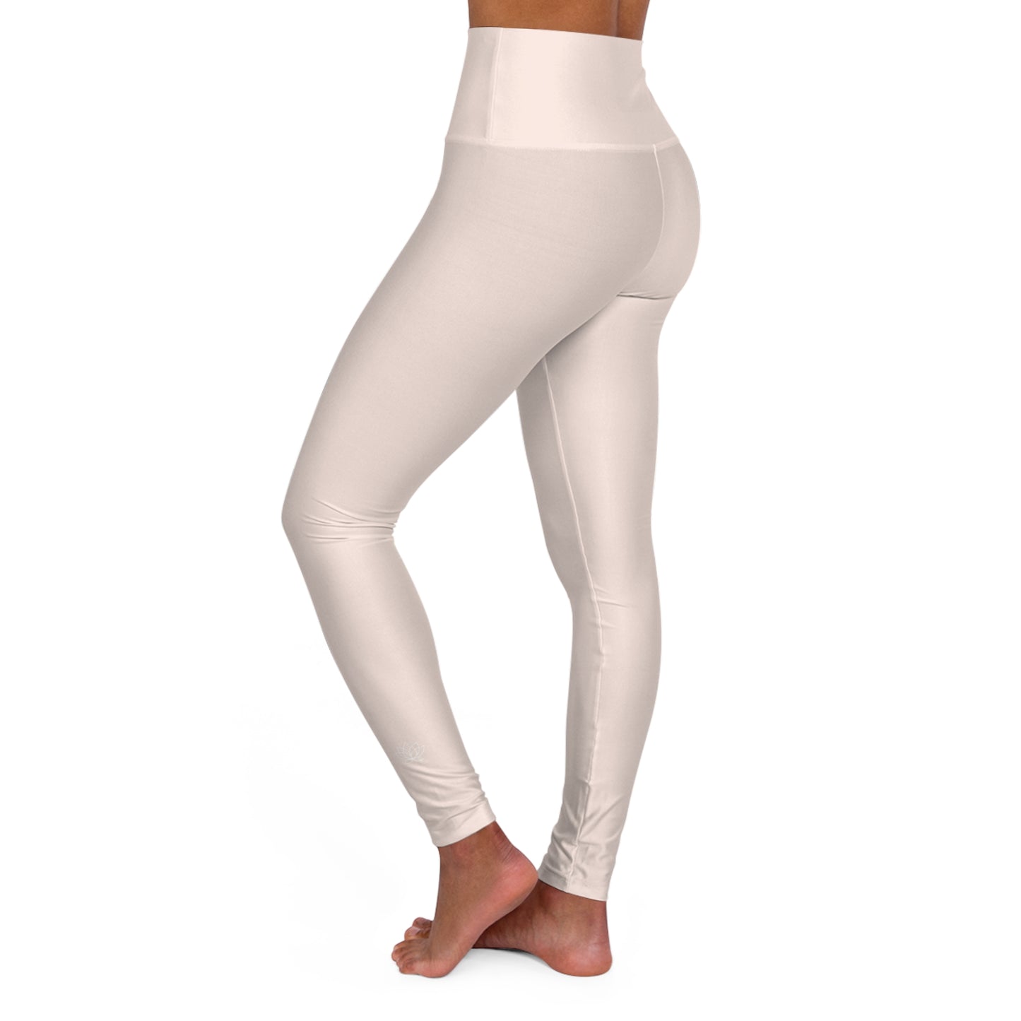 Elated Hippie  High-Waisted Yoga Leggings - Peachy Cream