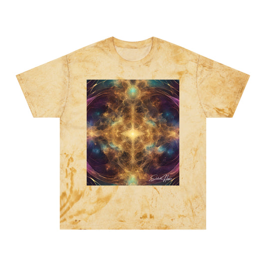 Elated Hippie: Unique Color Blast Cosmic Earthling 100% Cotton Men's T-Shirt