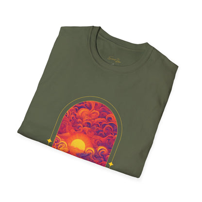 Elated Hippie 100% Cotton Sunset Psychedelic Arch T-Shirt