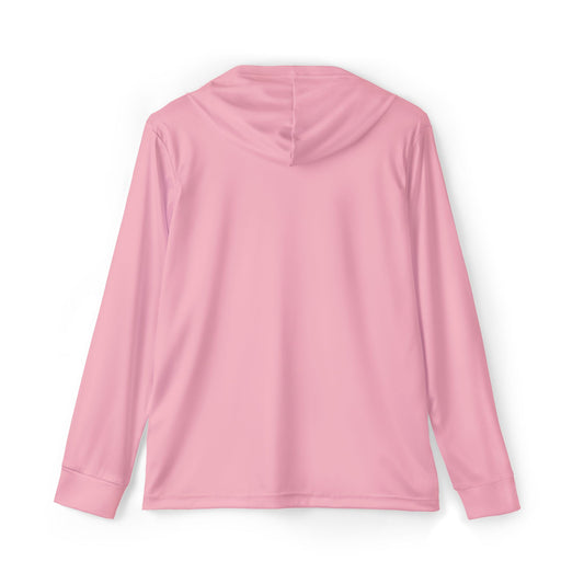 Elated Hippie Pink Marshmallow Lotus Sports Warmup Hoodie, Athletic Hoodie, Fitness Wear, Yoga Apparel, Gift for Her, Active Lifestyle, Relaxed Fit