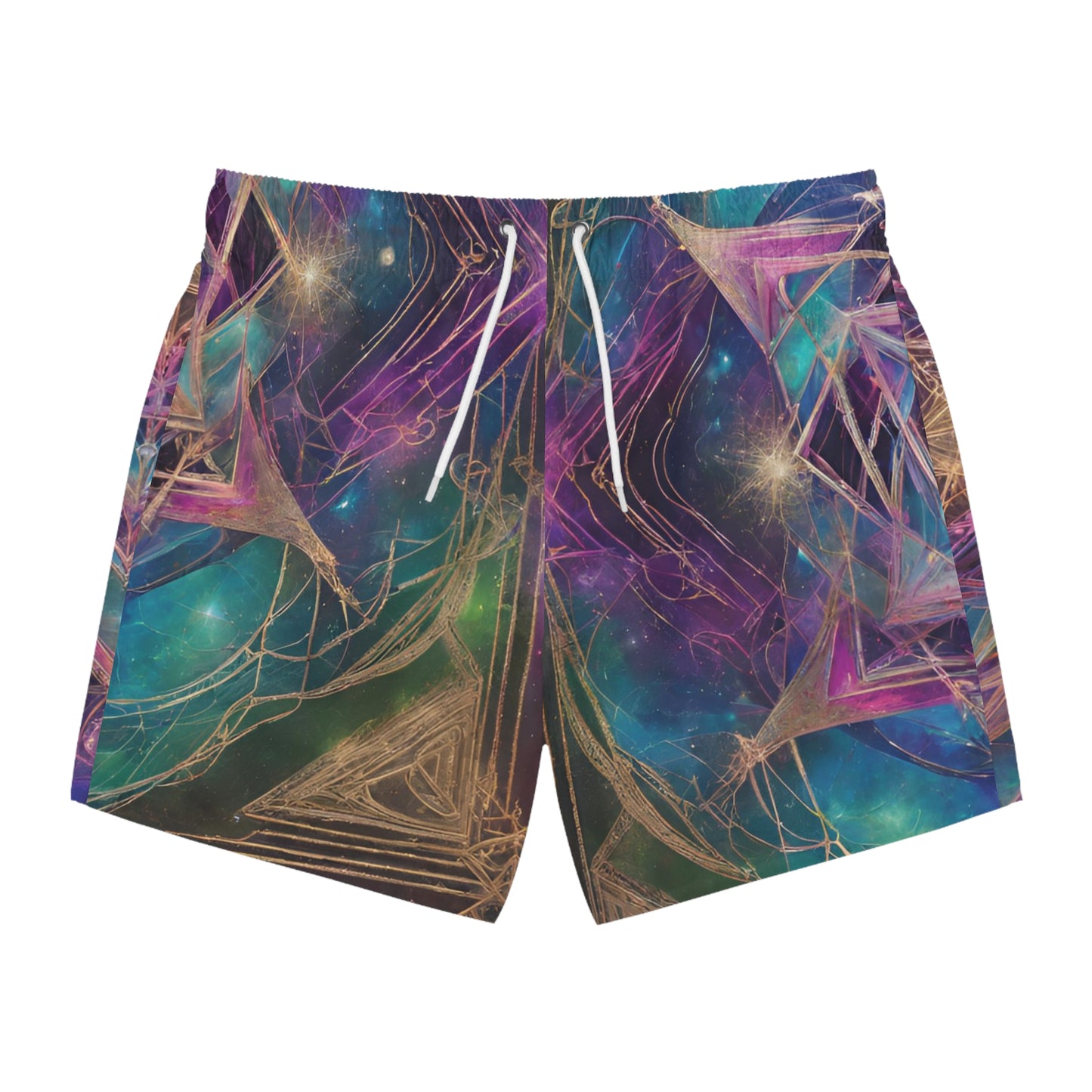 Elated Hippie Trivibe Illumination Series "Serenity Unleashed" Men's Swim Trunks