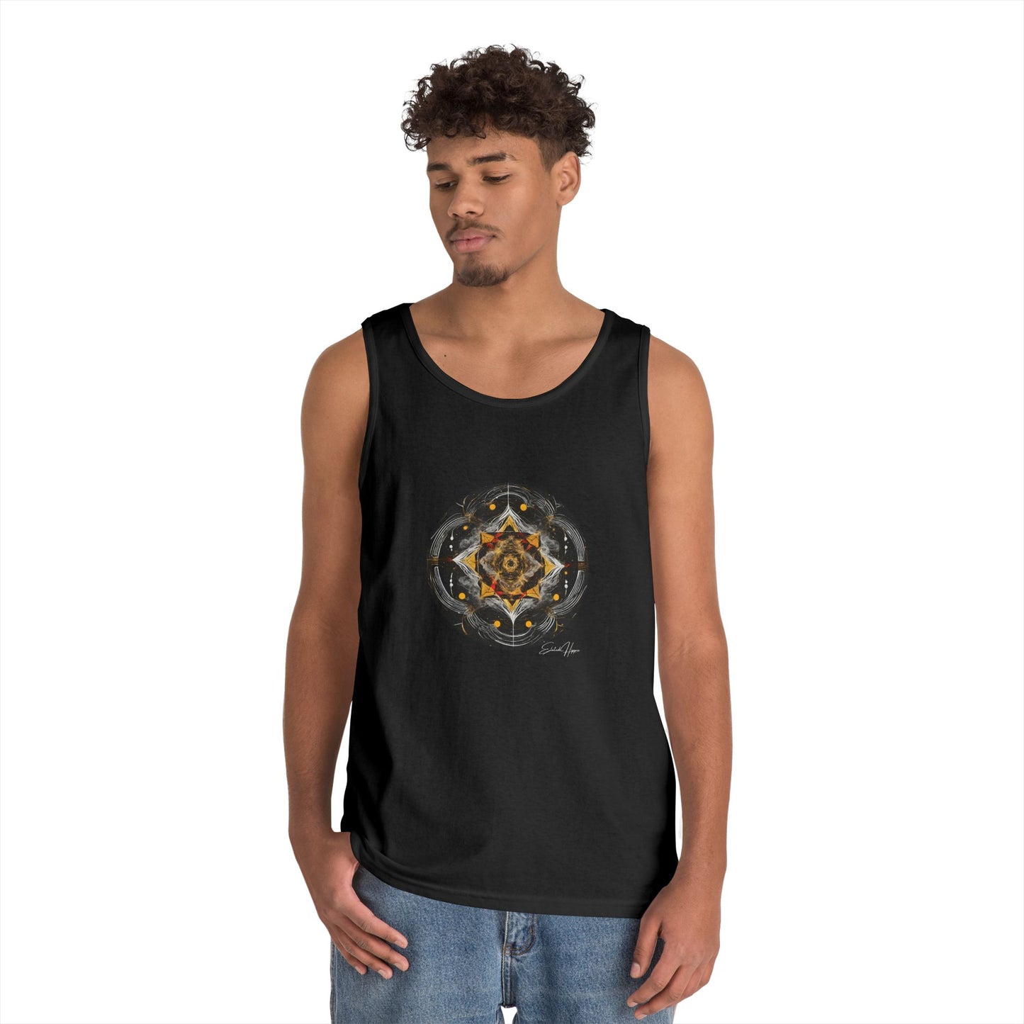 Elated Hippie Archangel Collection "All Seeing Eye" 100% Heavy Cotton Tank Top Men's